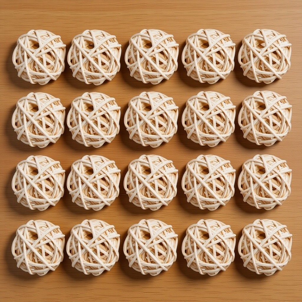 Home Fragrance For Diffuser - 20 Pezzi di Palline di Rattan