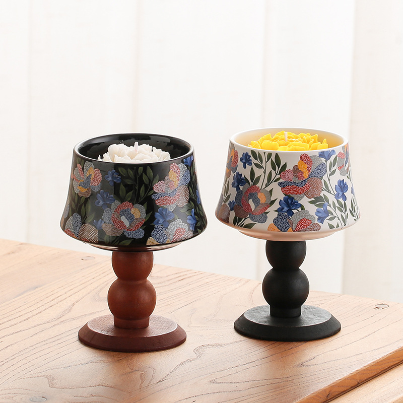 Home Fragrance Iris - Portacandele Iris Goblet con base in