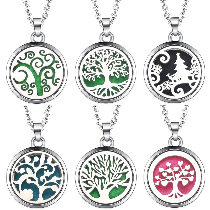 Diffuser Necklace Locket - Albero della vita scatola di aromi