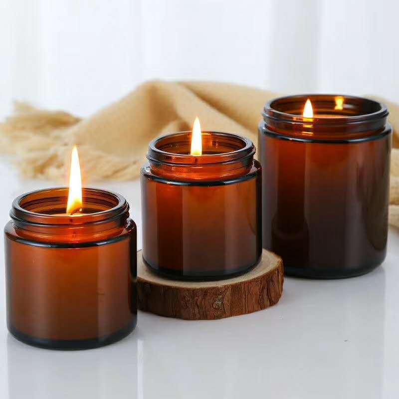 Amber Jar Candle - 6pc 100/250ml Barattoli di candela in